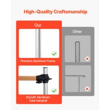 VEVOR Ballettstange Tanzstange freistehende Doppelstange, höhenverstellbare (170-1165 mm) Stretchstange aus Holz für Ballettübung, Gleichgewichtstraining, Entspannungsübungen, Fitnessstudio