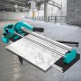 VEVOR Manuelle Fliesenschneidmaschine 35-600 mm, Fliesen Schneider Doppelspurig Schnittdicke 6-15 mm, Aluminium, Einstellbarer Winkel 0-60 Grad, Laser-Positionierung, Beweglicher Maschinentisch 7 kg