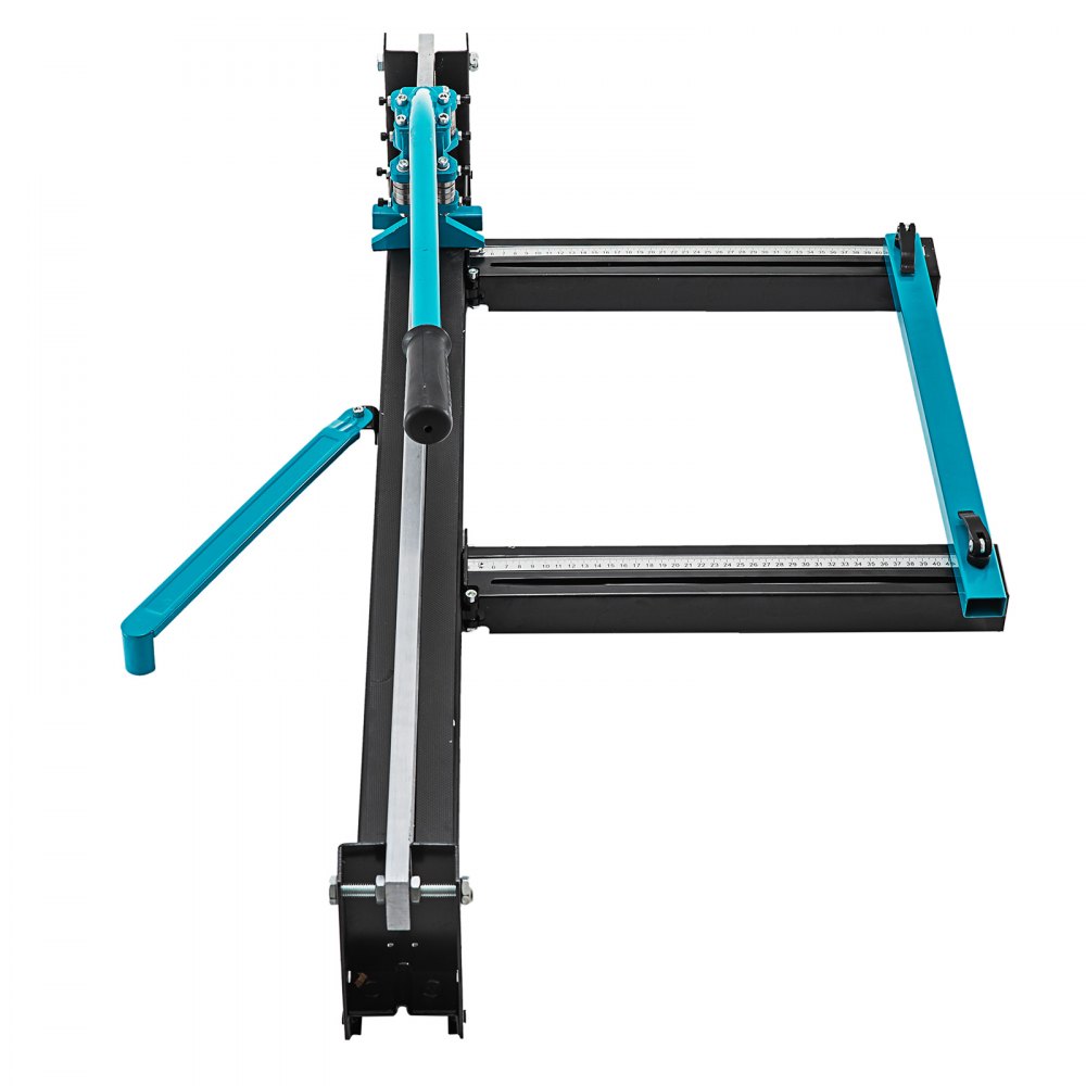 VEVOR 800mm Blau Manueller Fliesenschneider mit präziser Laserpositionierung und rutschfester Gummioberfläche Einzelschiene und Halterung Geeignet für Bodenfliesen aus Porzellan und Keramik