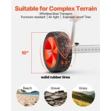 VEVOR Kajakwagen, 113 kg, Kanuwagen mit 25,4 cm Reifen & Spanngurt, Bootswagen zum Transportieren von Kajaks, Kanus, Paddleboards, Jon-Booten, Wassersportgeräte, 900x580x575 mm