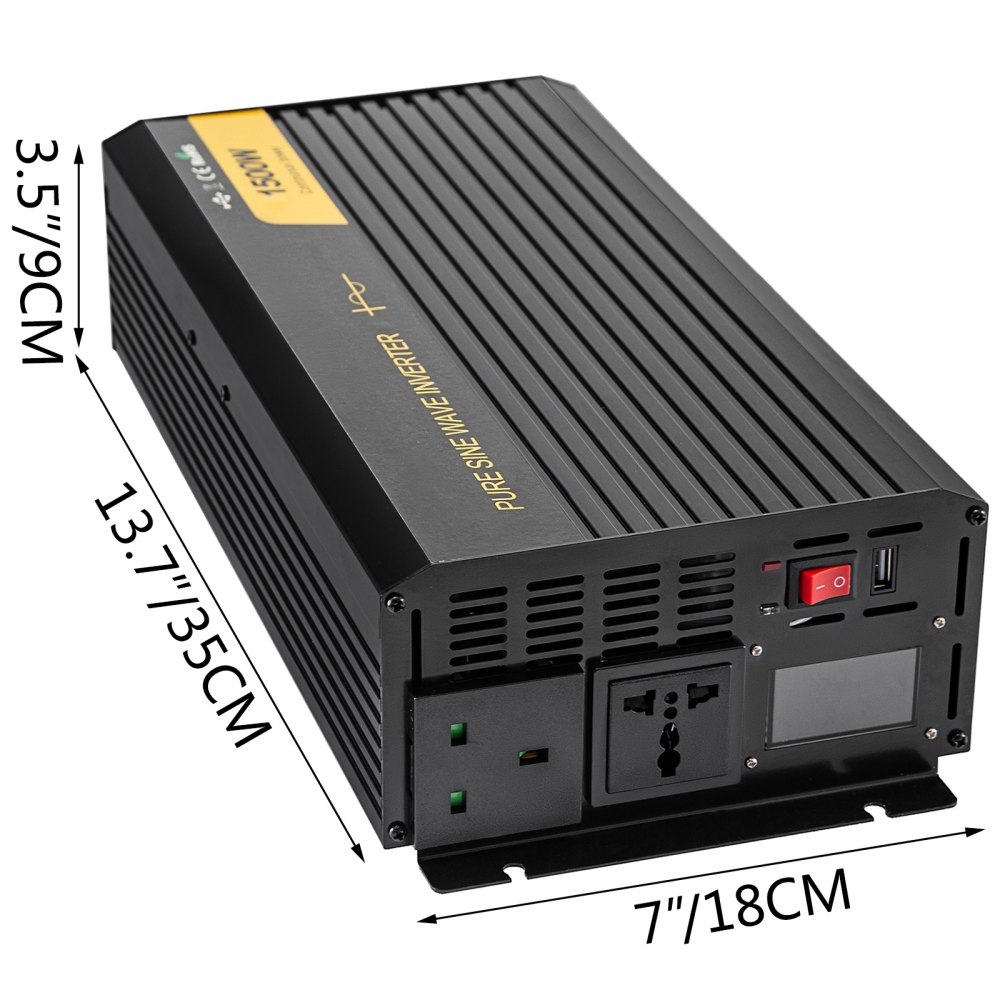 Reiner Sinus Spannungswandler 1500w 3000w 12v 230v Wechselrichter Inverter Lcd
