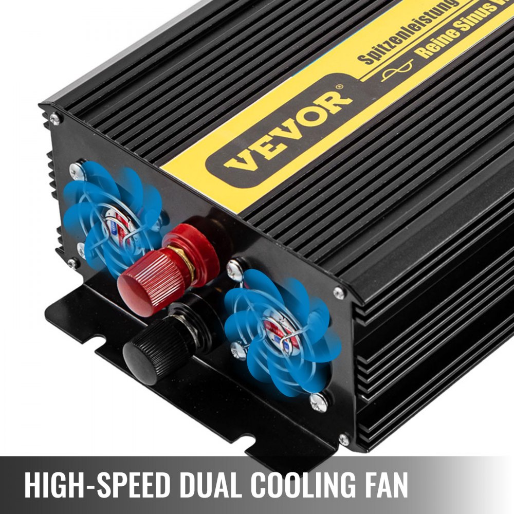 Vevor Spannungswandler Wechselrichter 1500w 3000w Reiner Sinus 12v 230v Usb Lcd