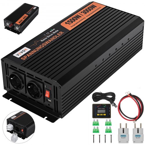Reiner Sinus Spannungswandler 24v 230v 1500w 3000w Wechselrichter Inverter Lcd
