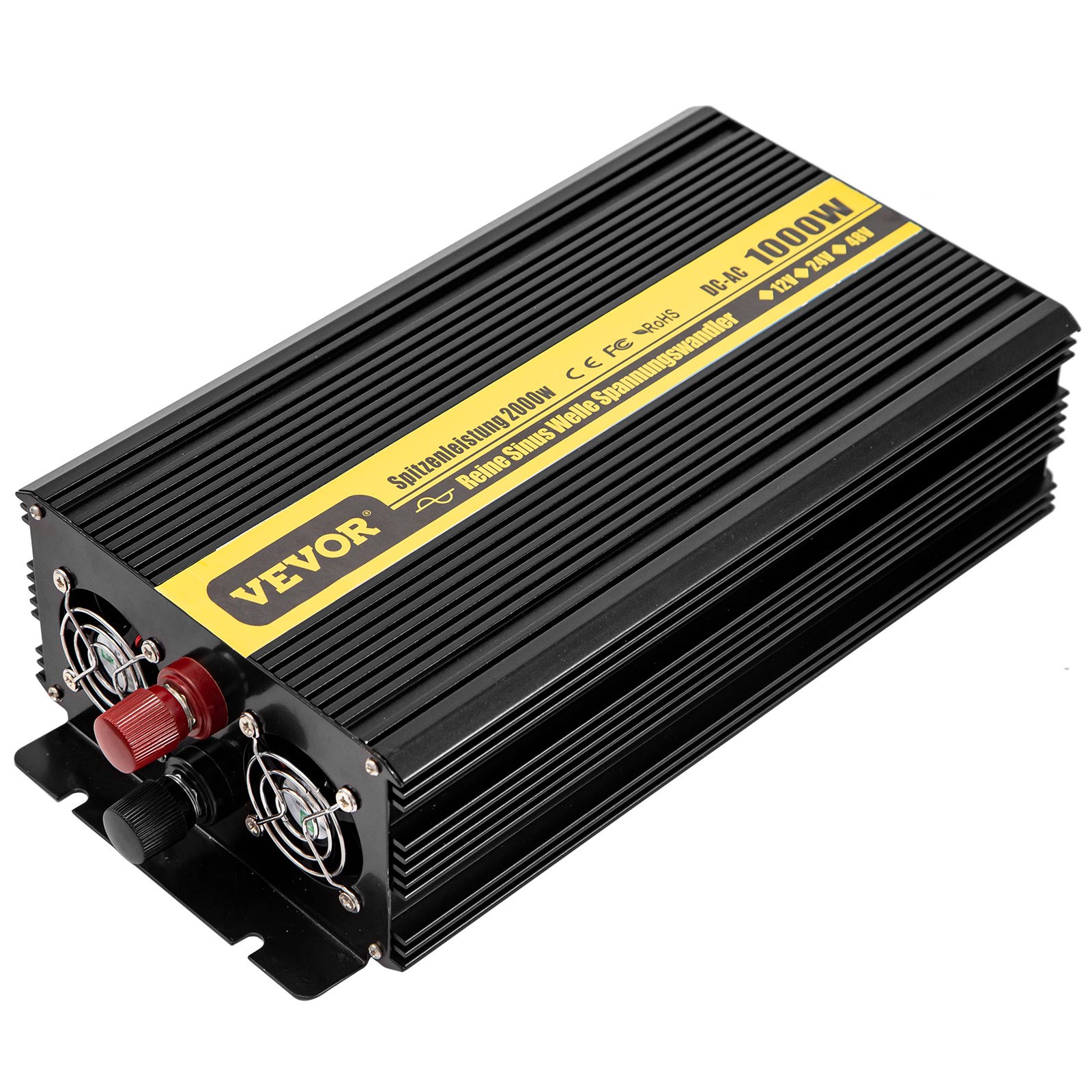 Vevor Spannungswandler Reiner Sinus Wechselrichter 1000w 2000w Dc 12 V Ac 230 V
