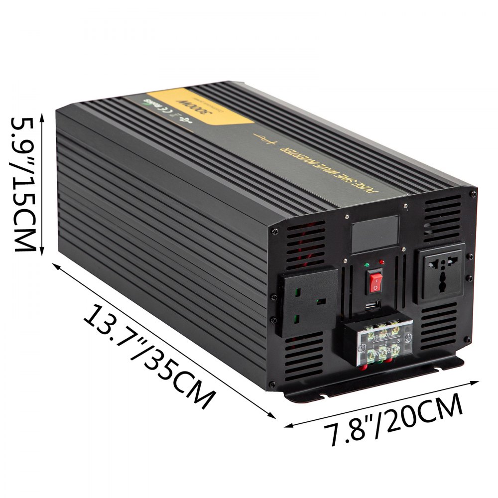 3500 7000w Reiner Sinus Spannungswandler Wechselrichter 12v 230v Inverter Lcd Ce