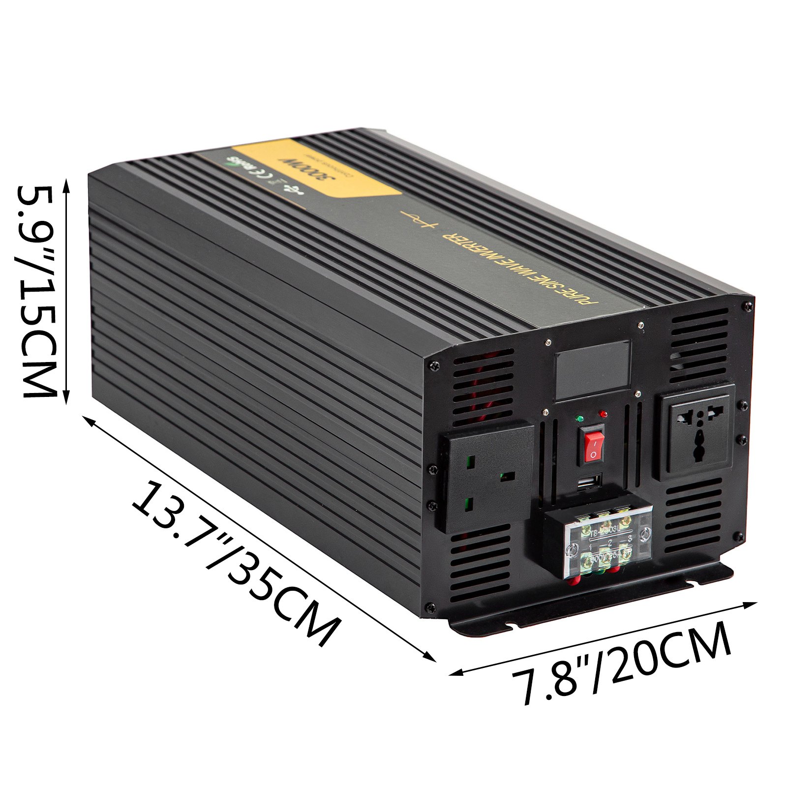 3500 7000w Reiner Sinus Spannungswandler Wechselrichter 12v 230v Inverter Lcd Ce