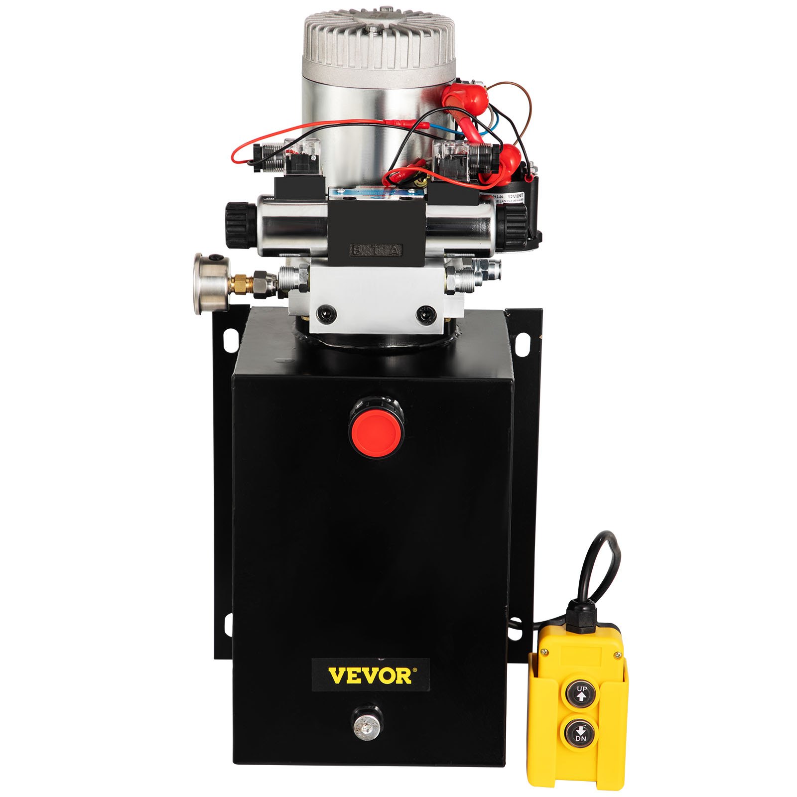 VEVOR Hydraulikaggregat Doppeltwirkend mit Manometer Hydraulikpumpe 11 L