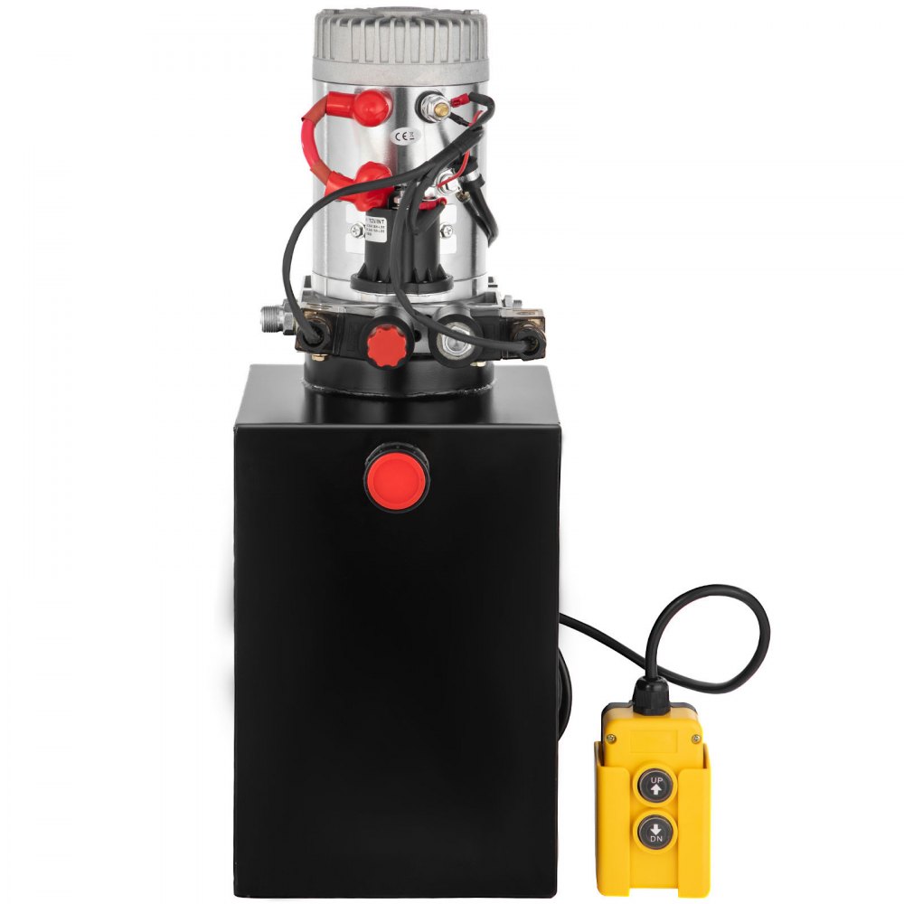 VEVOR Hydraulikpumpe, doppeltwirkendes Hydraulikaggregat, 12 V DC, Kippanhängerpumpe, 3200 PSI, Hydraulikaggregat zum Heben von Kippanhängern und Autos (12 Quart, Stahl/doppeltwirkend)