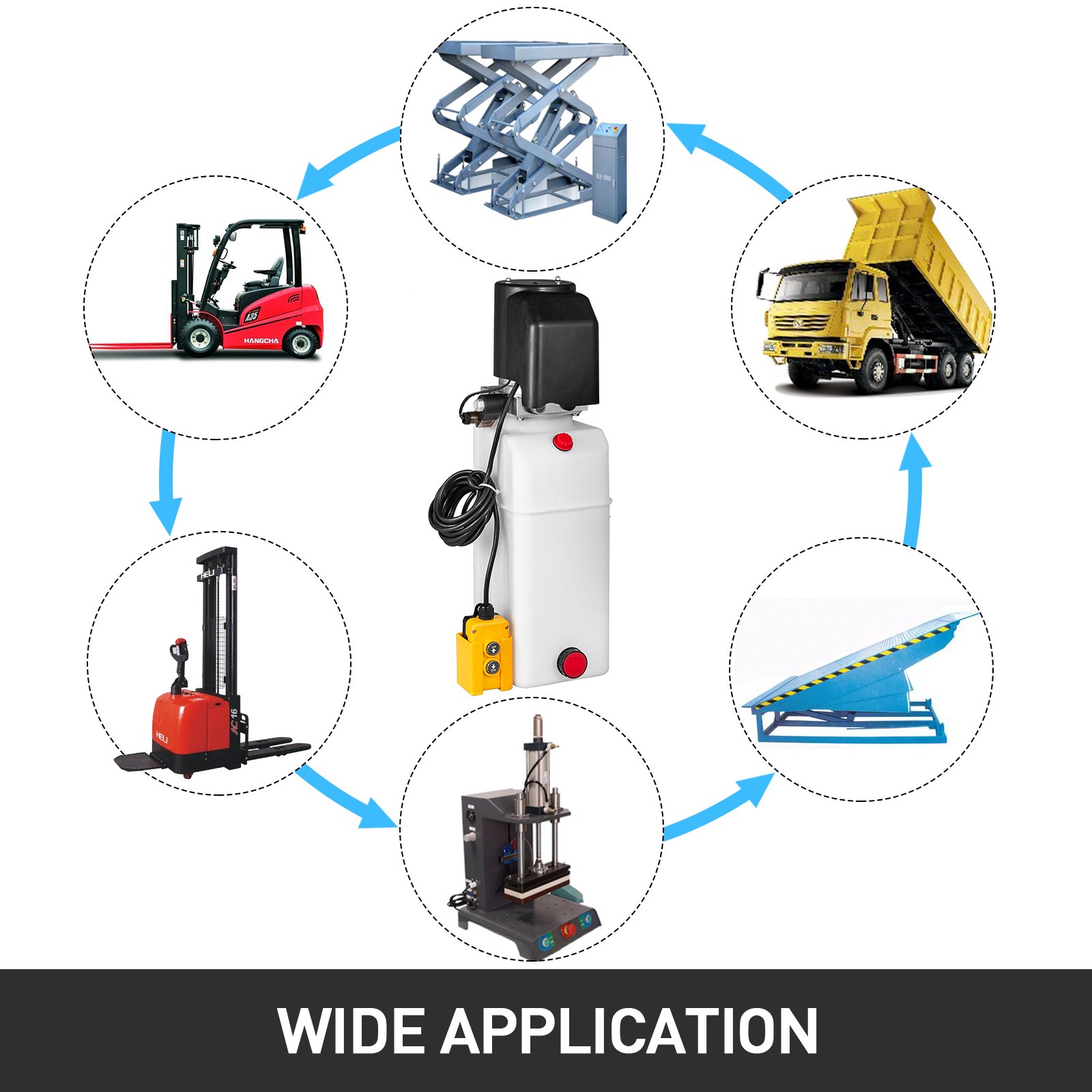 13l Hydraulikaggregat, Hydraulik Pumpe 12v 2000w Kipper Mit Motorschutzhaube