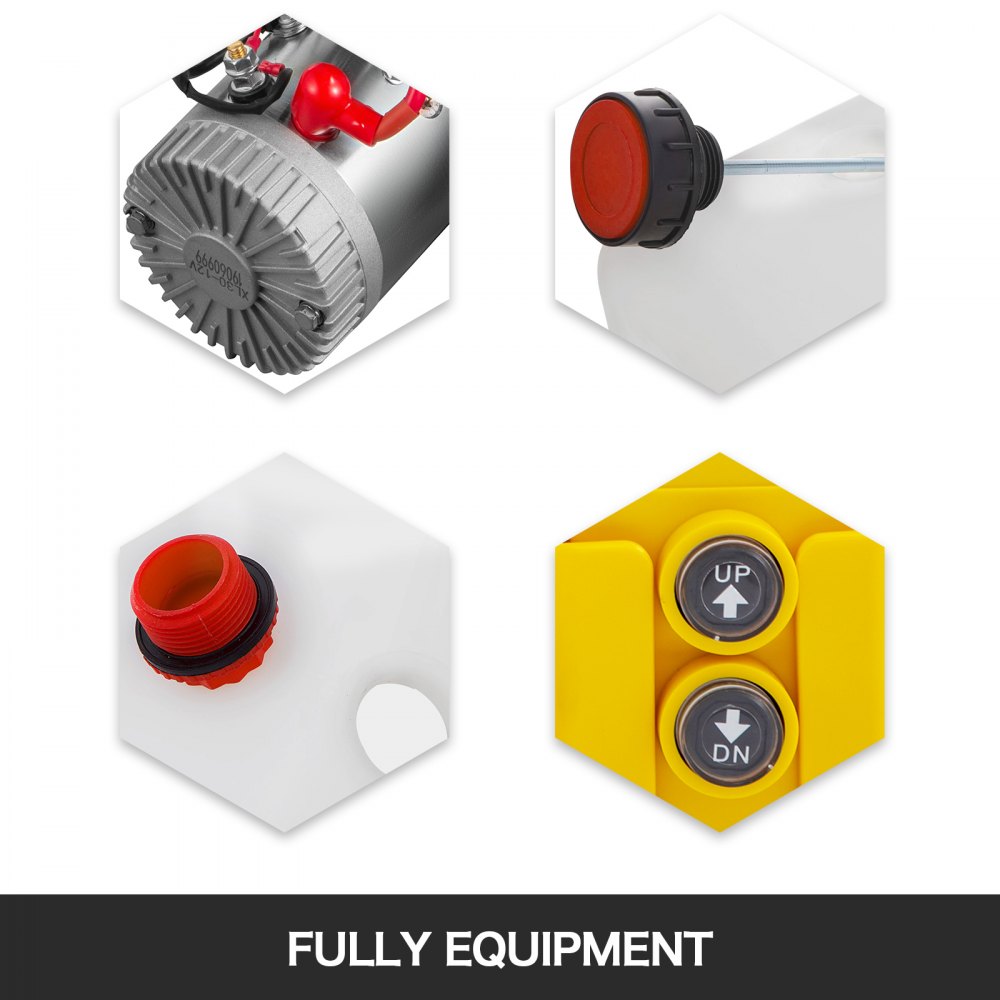 4l Hydraulikaggregat, Hydraulik Pumpe 12v 2000w Mit 2*batteriekabel Kipper