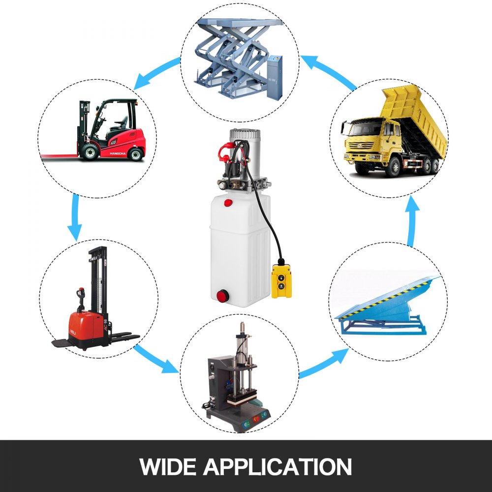 Hydraulikaggregat Hydraulik Pumpe 4l 12v 180bar 2000w Led Lkw Kipper Anhänger