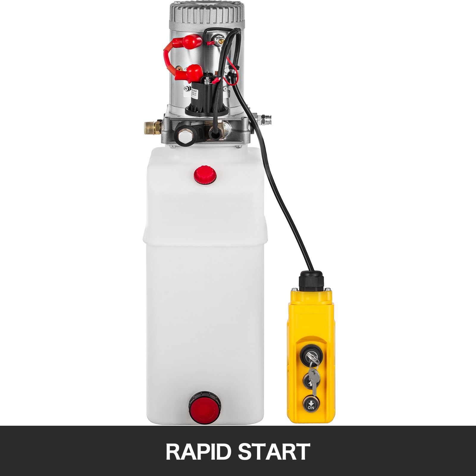 7l 12v Hydraulik Pumpe Einfachwirkend Mit Kabelfernbedienung Schlüssel*2 Stapler