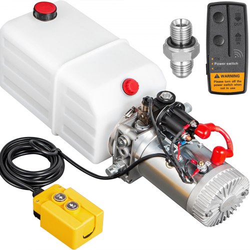 7l Hydraulikaggregat, Hydraulik Pumpe Mit Funk 12v 2000w 4m Kabelfernbedienung