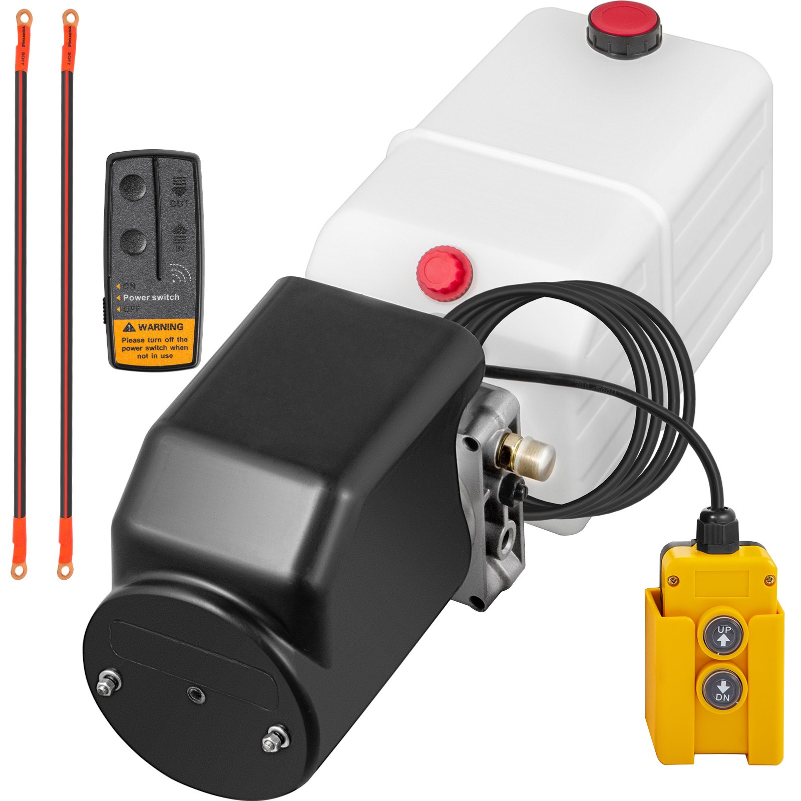 7l Hydraulikaggregat, Hydraulik Pumpe Mit Funk 12v 2000w Batteriekabel Kipper