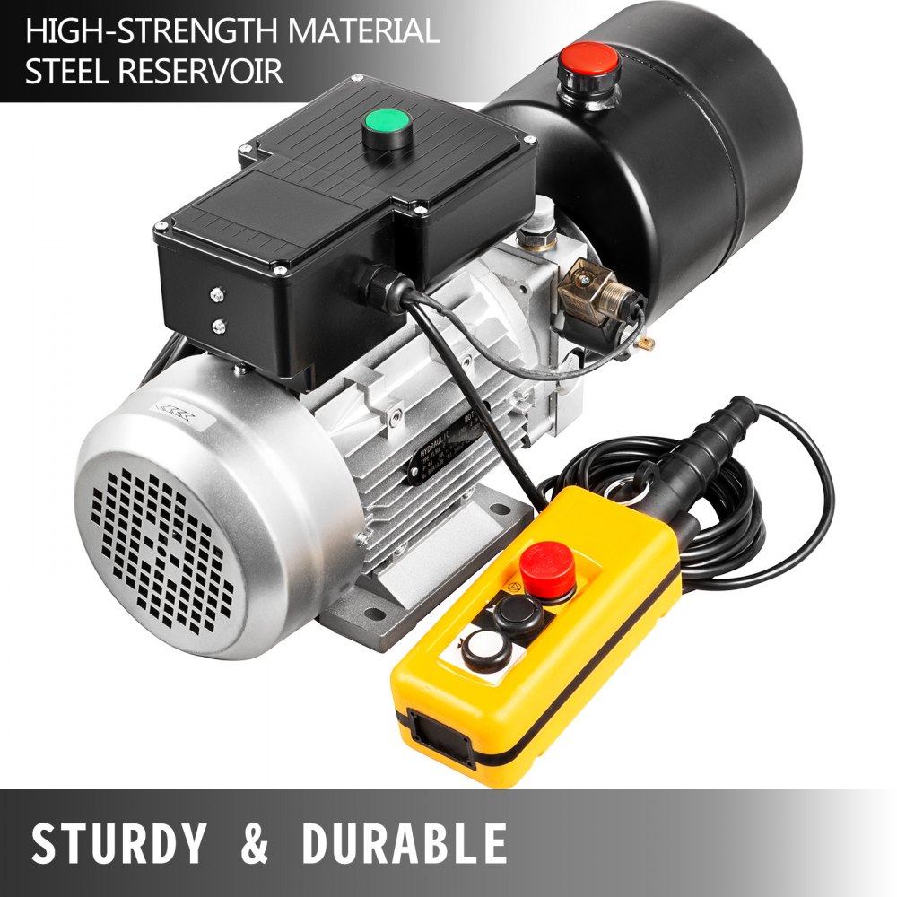Hydraulikaggregat Kippanhänger 230v Hydraulikpumpe Einfachwirkender 4lstahl Tank