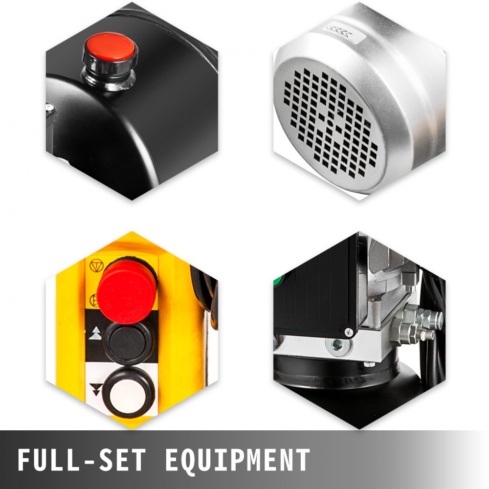 Vevor Hydraulikaggregat Hydraulikpumpe Einfachwirkend 6l Stahl Kippanhänger 230v