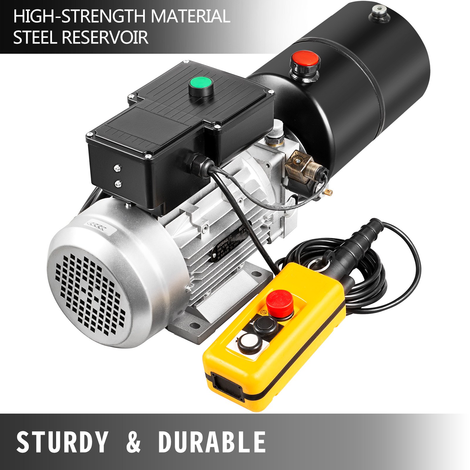 Vevor Hydraulikaggregat Hydraulikpumpe Einfachwirkend 6l Stahl Kippanhänger 230v