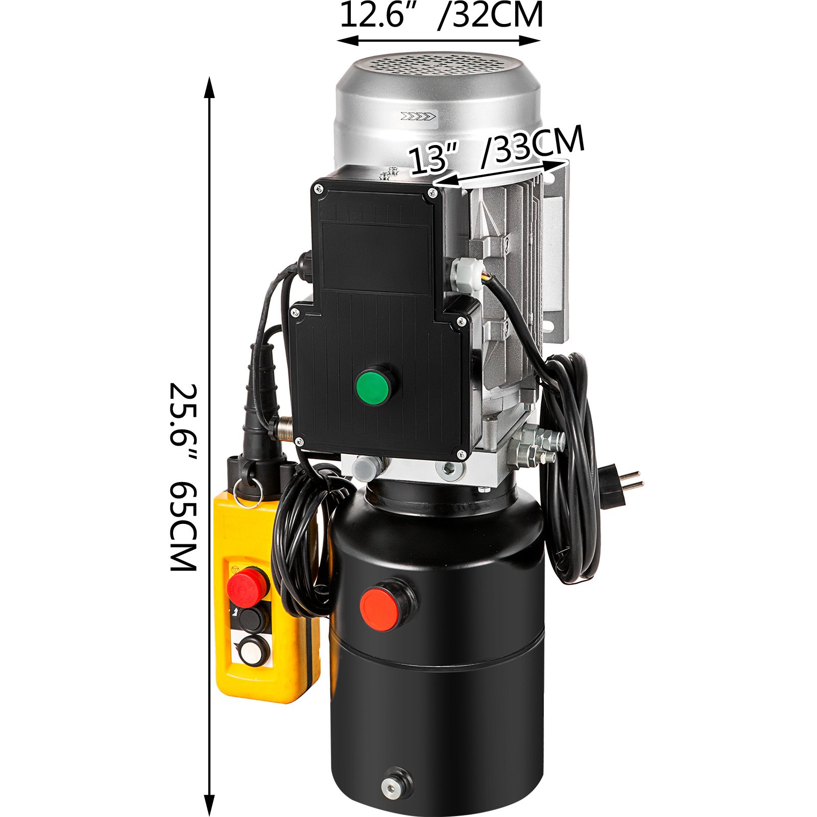 Vevor Hydraulikaggregat Hydraulikpumpe Einfachwirkend 6l Stahl Kippanhänger 230v