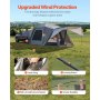 VEVOR SUV-Zelt Camping Auto-Zelt (305 x 310 x 230 cm) wasserdichtes PU2000 geräumiges Doppelschicht-Design für 5-8 Personen, SUV-Campingzelt mit Schattenmarkise & Netzfenstern & Regendach & Tasche