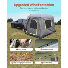 VEVOR Campingzelt SUV Outdoor Zelt mit Fenstern Wasserdicht 248x308cm Auto-Zelt