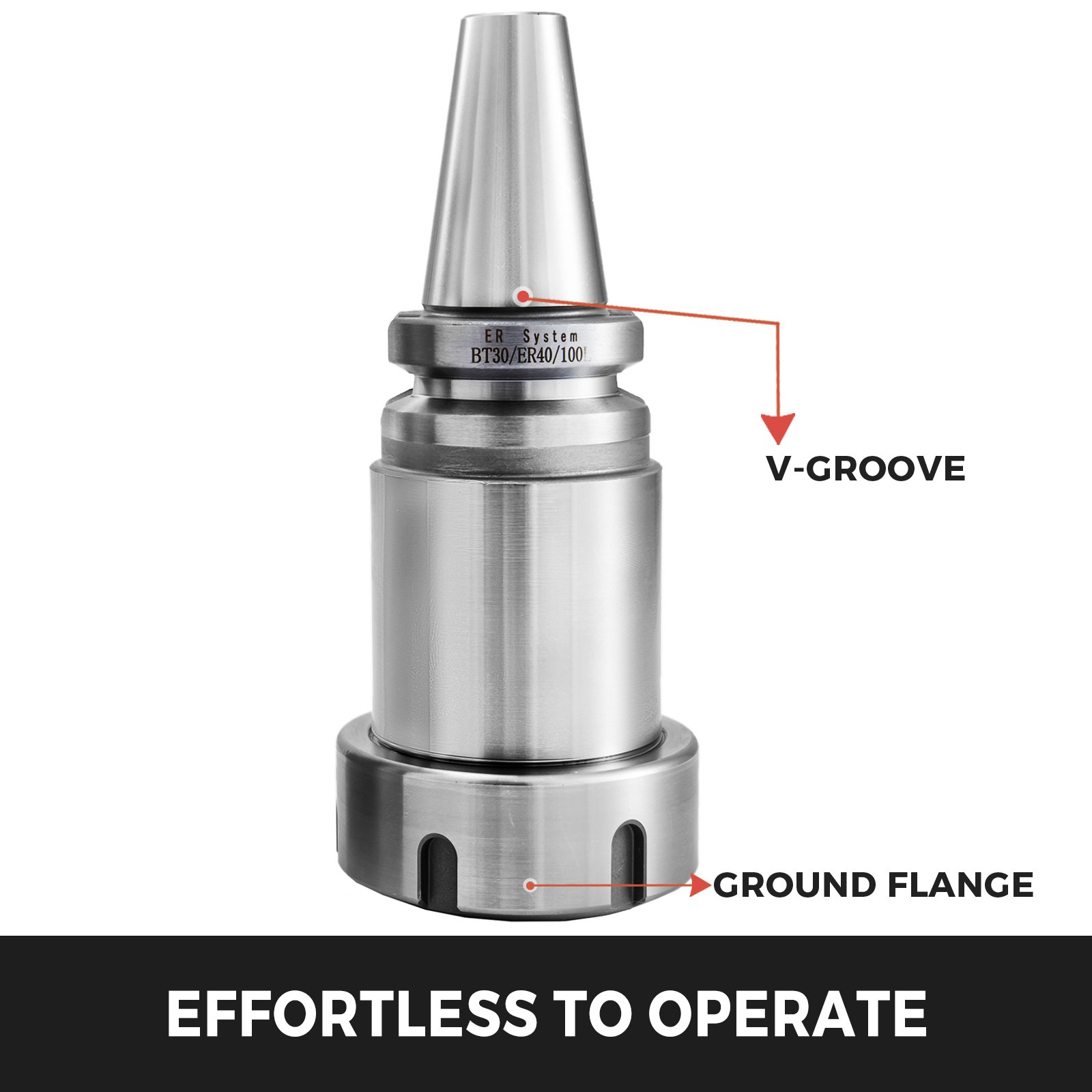 Spannzangenfutter Bt30/mas Sk30 M12 Er40 Satz + Schlüssel H