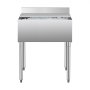 VEVOR kommerzieller Eisbehälter 28 L Untertheken-Eisbehälter (761 x 483 x 937 mm) Edelstahl-Eisbox mit Schiebedeckel & verstellbaren Kugelfüßen, Kühlwagen für Bar Restaurant Küche Silber