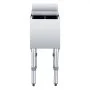 VEVOR Gewerblicher Eisbehälter 28 L, 305 x 482 x 850 mm, Eisbox mit Gestell, Schiebedeckel und 2 Abnehmbaren Flaschenhaltern, Freistehend für Eiswürfel und Getränke, Geeignet für Bars Restaurants Pubs