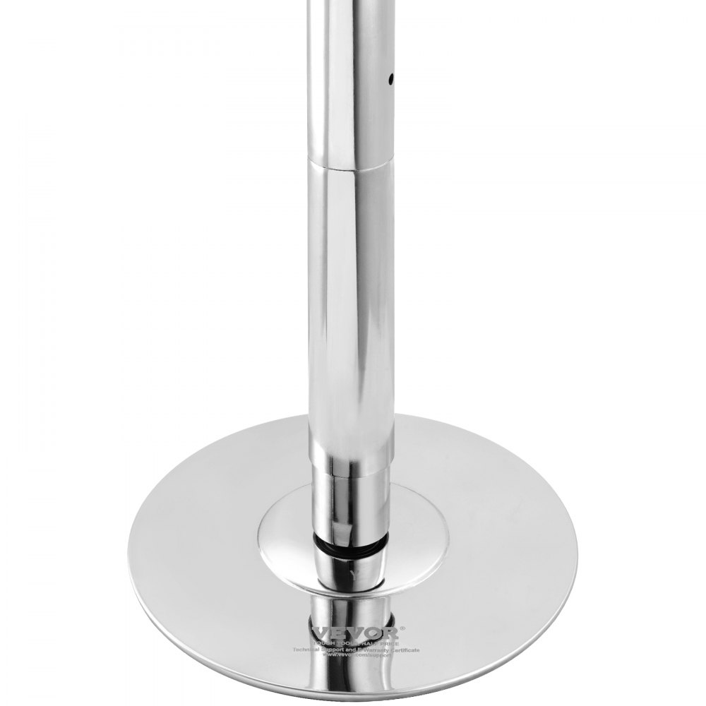 VEVOR Professional Dance Pole, Portable Pole Dance Pole, Professional, Approx. 222.6-282.4 cm Height Adjustable, Detachable Fitness Pole, Spinning Fitness, Silver, Dance Pole for Gyms, Clubs, and Parties