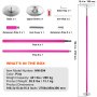 VEVOR Professional Dance Pole, Portable Professional Pole Dance Pole, Approx. 216.3-270 cm Height Adjustable Detachable Fitness Pole, Spinning Fitness, Pink, Static Dance Pole for Gyms