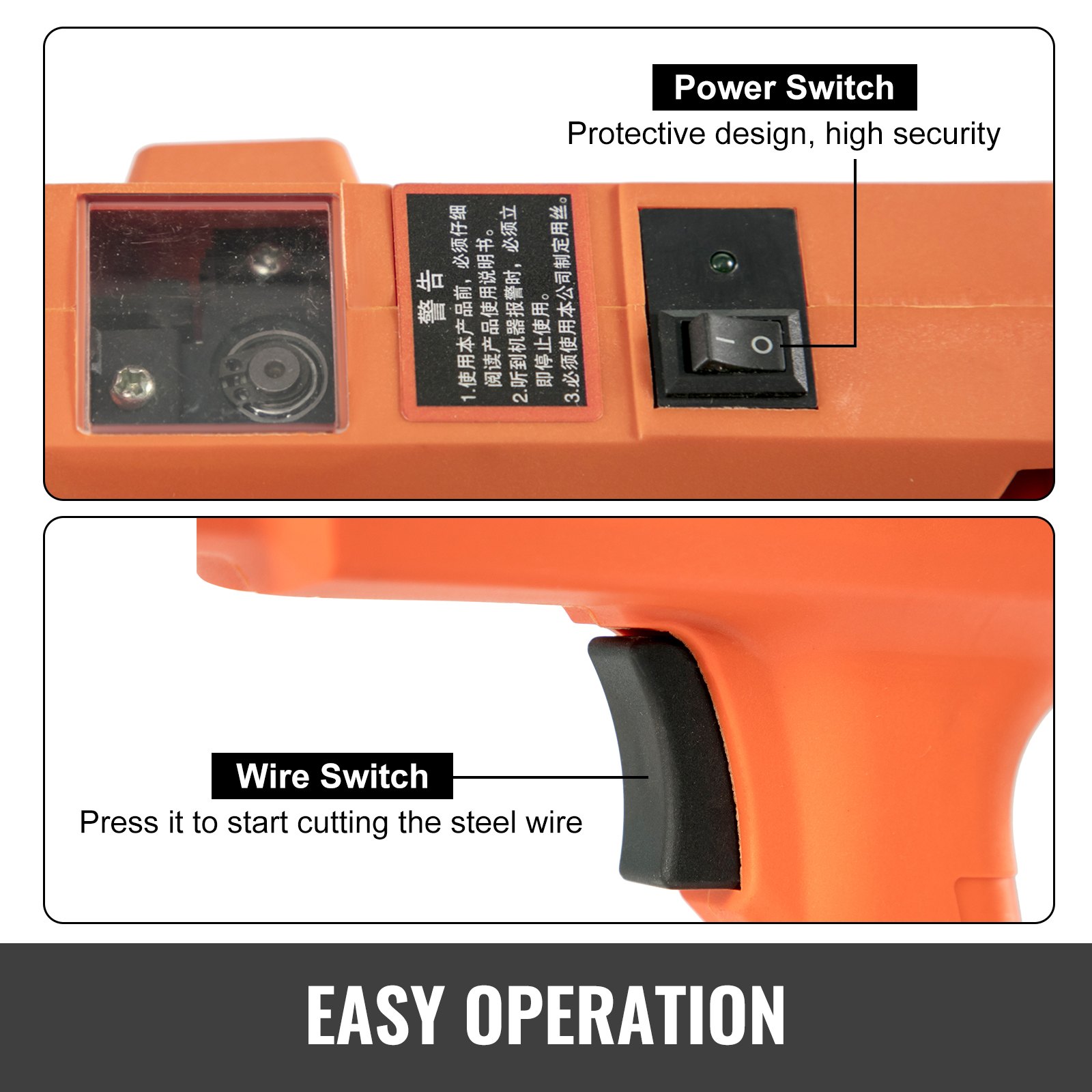 VEVOR Elektrische Bewehrungsbindemaschine 8 mm-34 mm Bewehrungsdrahtbinder Automatisch Handumreifungsgerät