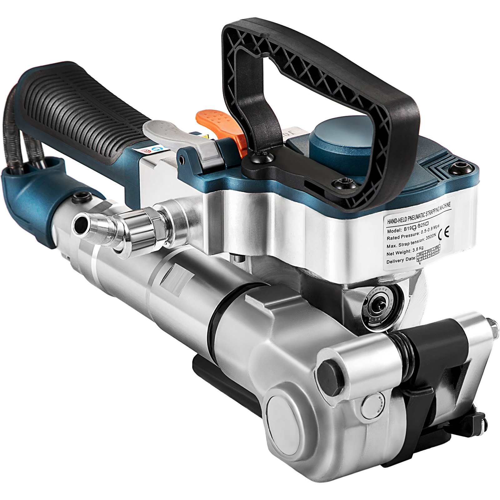 VEVOR Handumreifungsgerät Schweißbandmaschine Pneumatik B25 Tragbare Umreifungsmaschine Blau Umreifungsgerät Pneumatisch,Pneumatische tragbare Ballenpresse, Pneumatisch Umreifungsgerät Kunstoffband