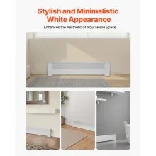 VEVOR Heizungsabdeckungen, Basic-Serie, 916 x 80 x 193 mm, Standard-Frontabdeckung für Heizkörper elektrische Heizgeräte, Ersatzabdeckung aus robustem Stahl, für Schlafzimmer, weiß