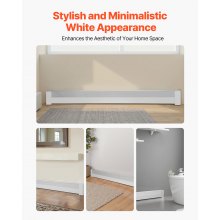 VEVOR Heizungsabdeckungen, Basic-Serie, 1831 x 80 x 193 mm, Standard-Frontabdeckung für Heizkörper elektrische Heizgeräte, Ersatzabdeckung aus robustem Stahl, für Schlafzimmer, weiß