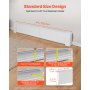 VEVOR Heizungsabdeckungen, Premium-Serie, 1222 x 81 x 193 mm, Standard-Frontabdeckung für Heizkörper elektrische Heizgeräte, Ersatzabdeckung aus robustem Stahl, für Schlafzimmer, weiß