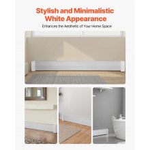 VEVOR Heizungsabdeckungen, Premium-Serie, 1832 x 81 x 193 mm, Standard-Frontabdeckung für Heizkörper elektrische Heizgeräte, Ersatzabdeckung aus robustem Stahl, für Schlafzimmer, weiß