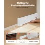 VEVOR Heizungsabdeckungen, Premium-Serie, 917 x 81 x 193 mm, Standard-Frontabdeckung für Heizkörper elektrische Heizgeräte, Ersatzabdeckung aus robustem Stahl, für Schlafzimmer, weiß