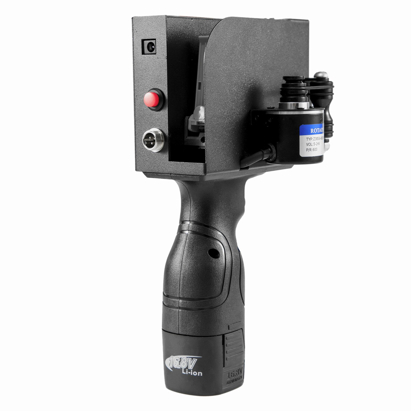 VEVOR Tragbarer Tintenstrahldrucker 5 W, Handstrahldrucker, Codedrucker Datum Barcode Bilder, Genauigkeit 600 DPI, Spannung 12,6-16,8 V, 2800 mAh Lithium-Batterie, Druckgeschwindigkeit Max. 70 m/Min