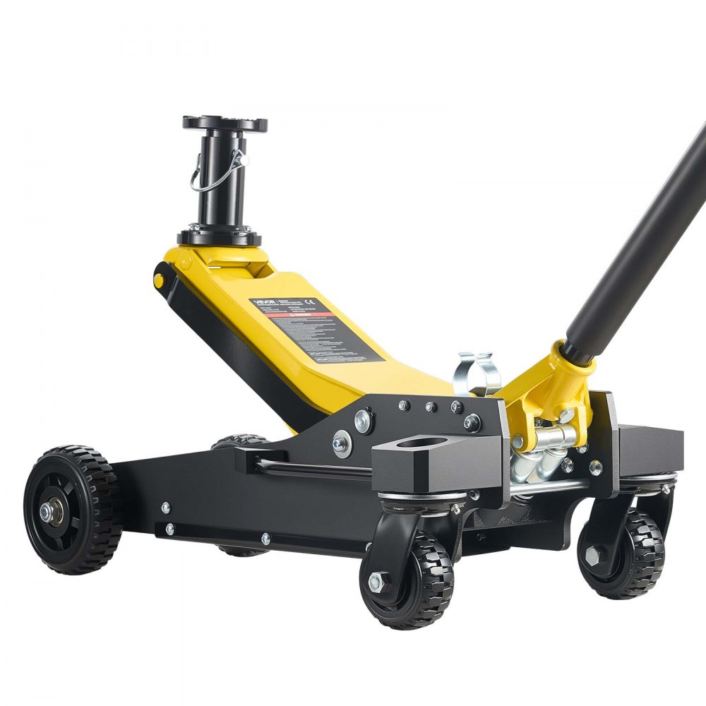 VEVOR Hydraulischer Rangierwagenheber 3 t Tragkraft, Wagenheber aus Aluminium & Stahl mit Doppelkolben-Schnellhubpumpe & Verlängerungssäule, Autoheber für SUVs, 15–59 cm Hubbereich Rennwagenheber