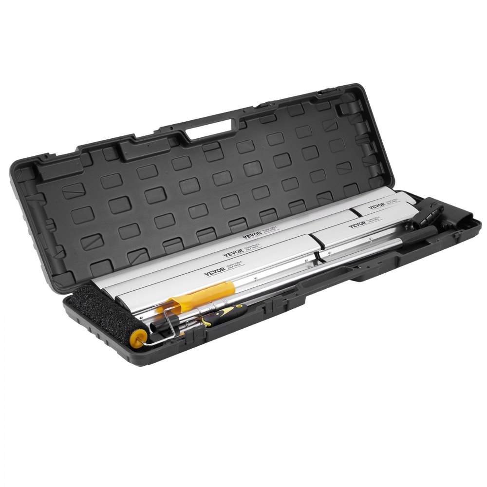 VEVOR Drywall Skimming Blade Set, 10/16/24/32/40 in (25.4/40.6/61/81.3/101.6 cm) Skimming Blades + 34-81.6 in/86.4 - 207 cm Extension Handle Pole, Stainless Steel Knife Professional Skim Coat Tools, for Gyprock/WallBoard/Plasterboard