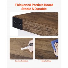 VEVOR Kaffeebarschrank 4-stufiger Kaffeebartisch mit Scheunentüren Wohnzimmer