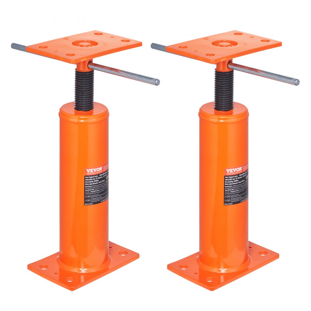 VEVOR Car Jack for Home Use, 2-Pack, Height Range from 30.5 to 40.6 cm, Maximum Load Capacity per Unit: 40.6 kg, Adjustable Support Beam, Basement Jack Post for Leveling, Telescopic Steel Jack for Temporary Support