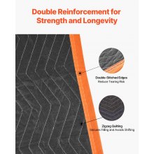 VEVOR Umzugsdecken, 6 Stk., 2032 x 1829 mm, Verpackungsdecke mit Baumwollfüllung, Möbeldecke, Lagerdecke mit Vliesstoff gepolsterte Packdecke zum Versenden, Verpacken & Schützen von Möbeln