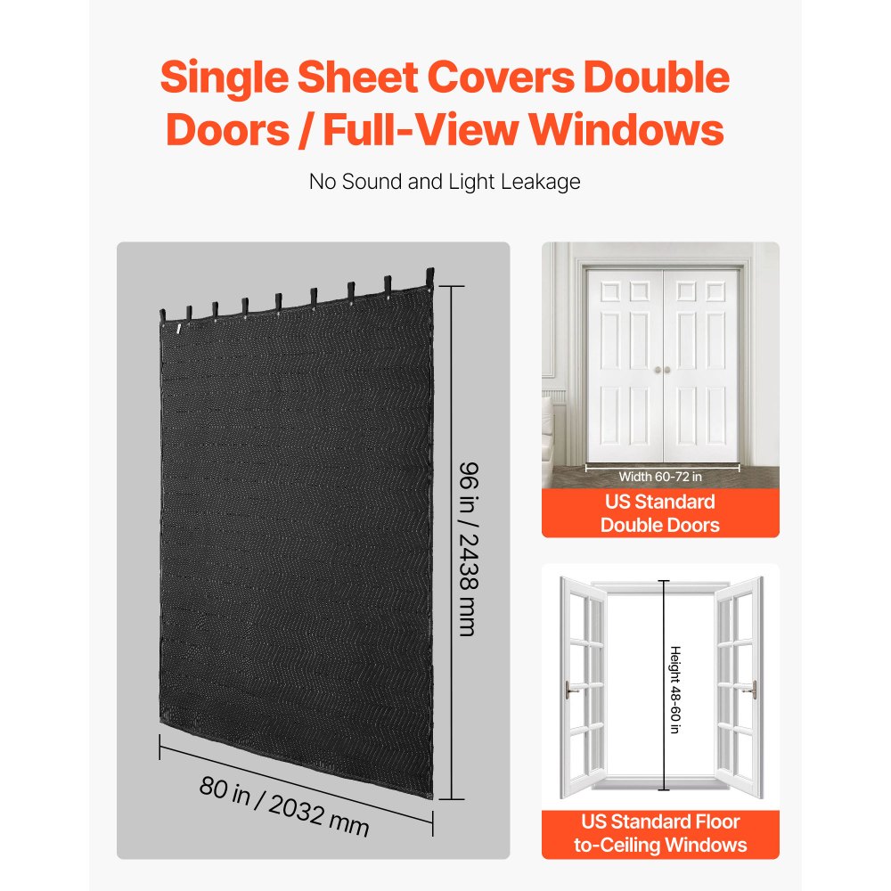 VEVOR Umzugsdecken 2438 x 2032mm Möbeldecken Polyestergewebe Lagerdecken Umzug Packdecken Transport-Decken Möbelpackdecken Verpackungsdecken zum Schutz für Möbel