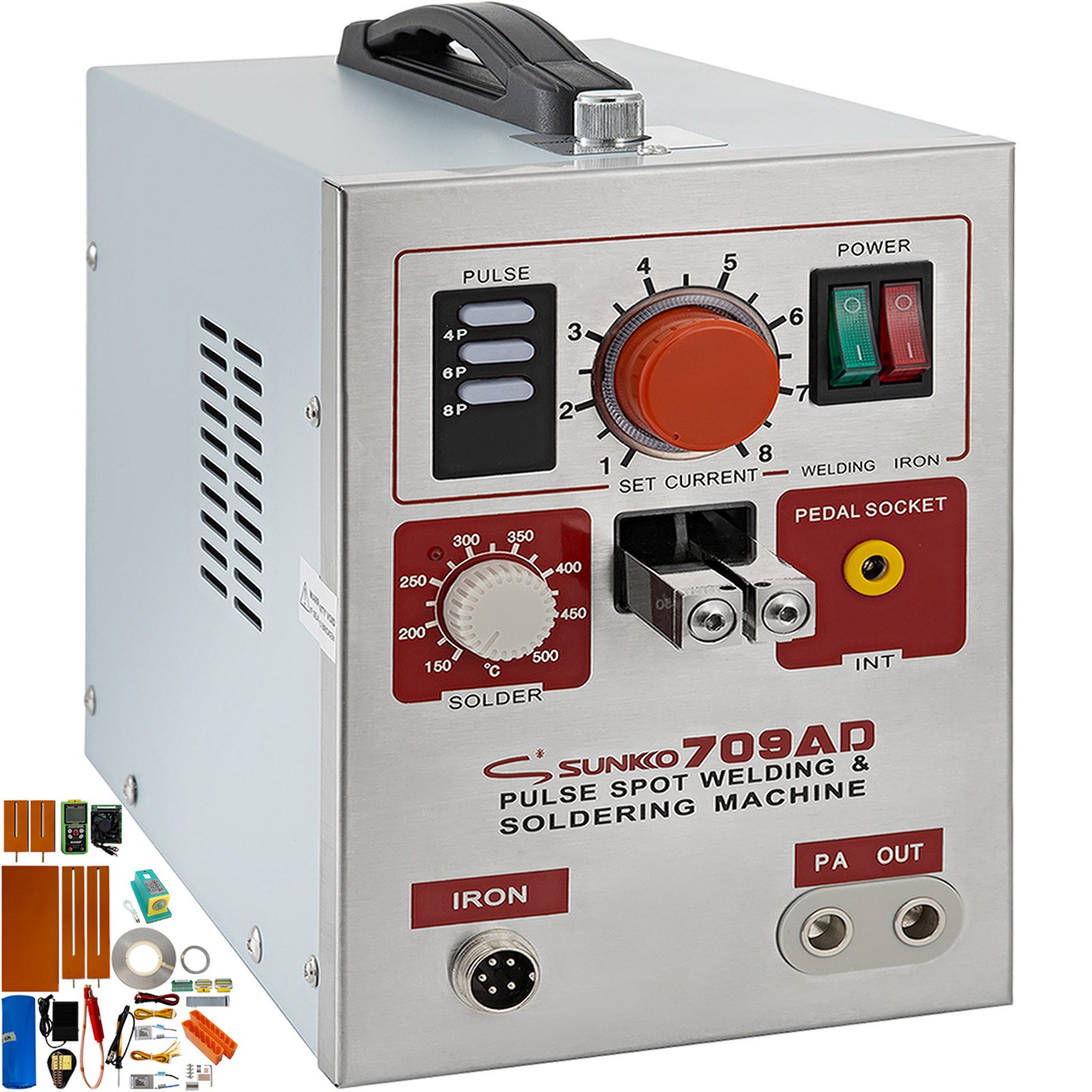 Sunkko 709ad Punktschweißgerät 3.2kw Für 18650 80v Batterie Analysator + Zubehör