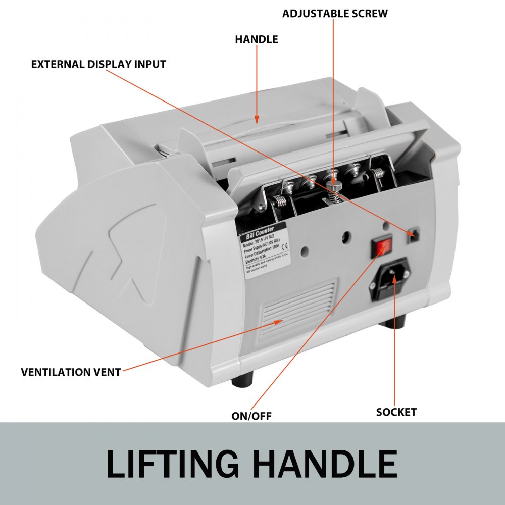 Geldzählmaschine Scheine Tragbar Rechnungszählung Euro Geldzähler
