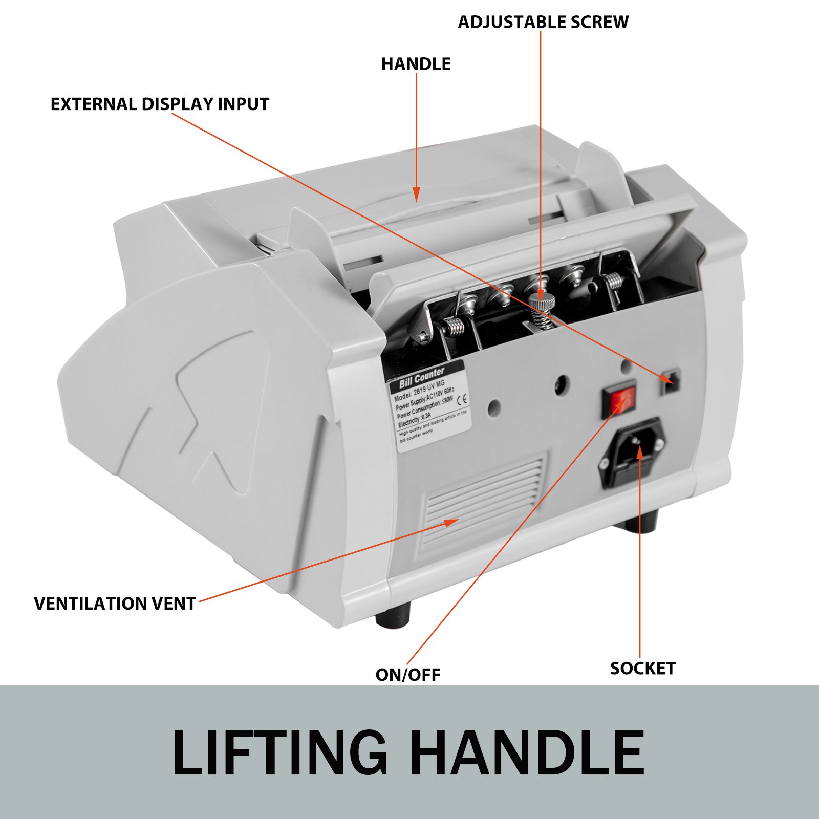 Geldzählmaschine Scheine Tragbar Rechnungszählung Euro Geldzähler
