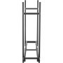 VEVOR Metall Kaminholzregal 590 kg Haltekapazität, Brennholzregal 183,5x36,2x122 cm, Kaminholzunterstand mit PVC Abdeckung(183,5x36,2x27,5 cm), Kaminholzhalter Schwarz, Stapelhilfe für Brennholz Außen
