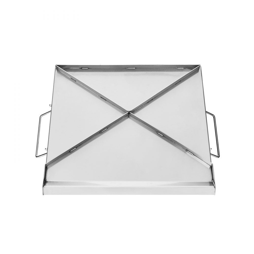 VEVOR Grillplatte Grillpfanne aus Edelstahl universelle rechteckige Platte (448 x 370 mm) mit flacher Oberseite, Gasgrill-Grillplatte für BBQ-Grill Teppanyaki, Familienkochgeschirr mit Griff