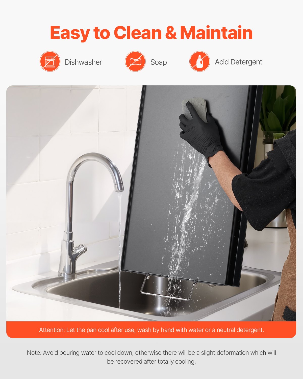 VEVOR Grillplatte Grillpfanne Karbonstahl universelle rechteckige Platte (812 x 310 mm) mit flacher Oberseite, Gasgrill-Grillplatte für BBQ-Grill Teppanyaki, tragbares Familienkochgeschirr mit Griff