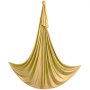 VEVOR Aerial Yoga Hängematte Set 4 x 2,8 m, Golden Aerial Yoga Swing Air Fliegen, Yoga-Schaukel Hammock Swing 1000 kg Max. Tragfähigkeit, inkl. Yoga-Socken & Stahlkarabiner, Anti-Gravity-Übungen